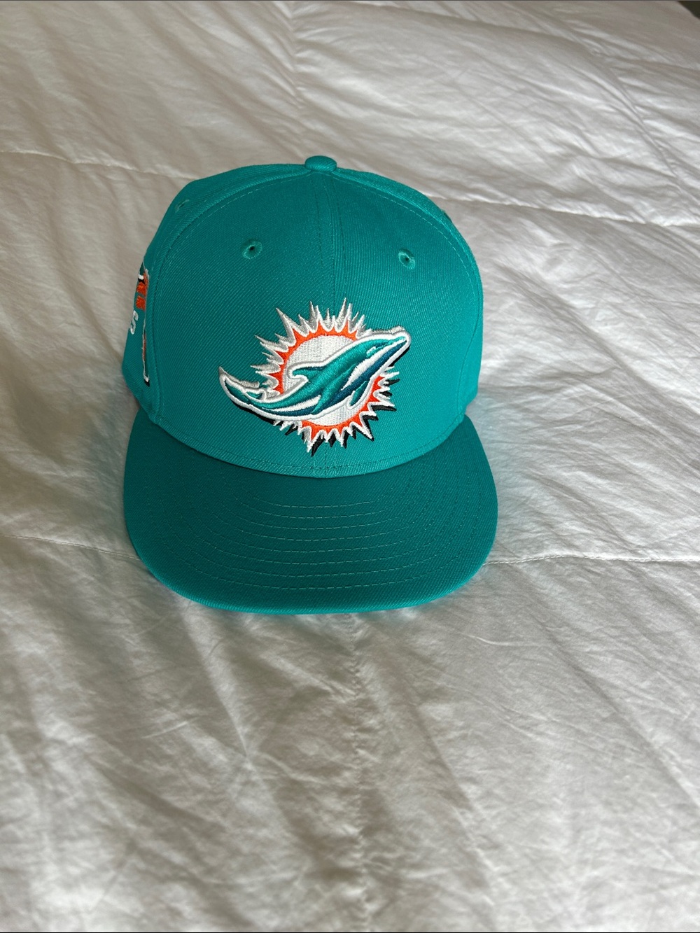 New Era Miami Dolphins Teal O/O Hat with White Logo